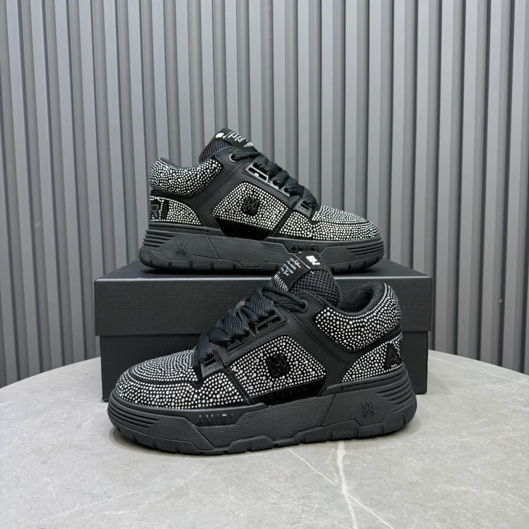 Men's shoes 💰760💰 AMIRI AMIRI fashion brand hot sale 🔥 Available all year round, couples 💑 Official website synchronization Imported fabrics 1⃣️ vs 1⃣️ replica, original factory special original sole, 35-45 (45. non-refundable)